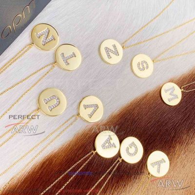 AAA Copy APM Monaco Jewelry - 26 Letter Necklace In Yellow Gold